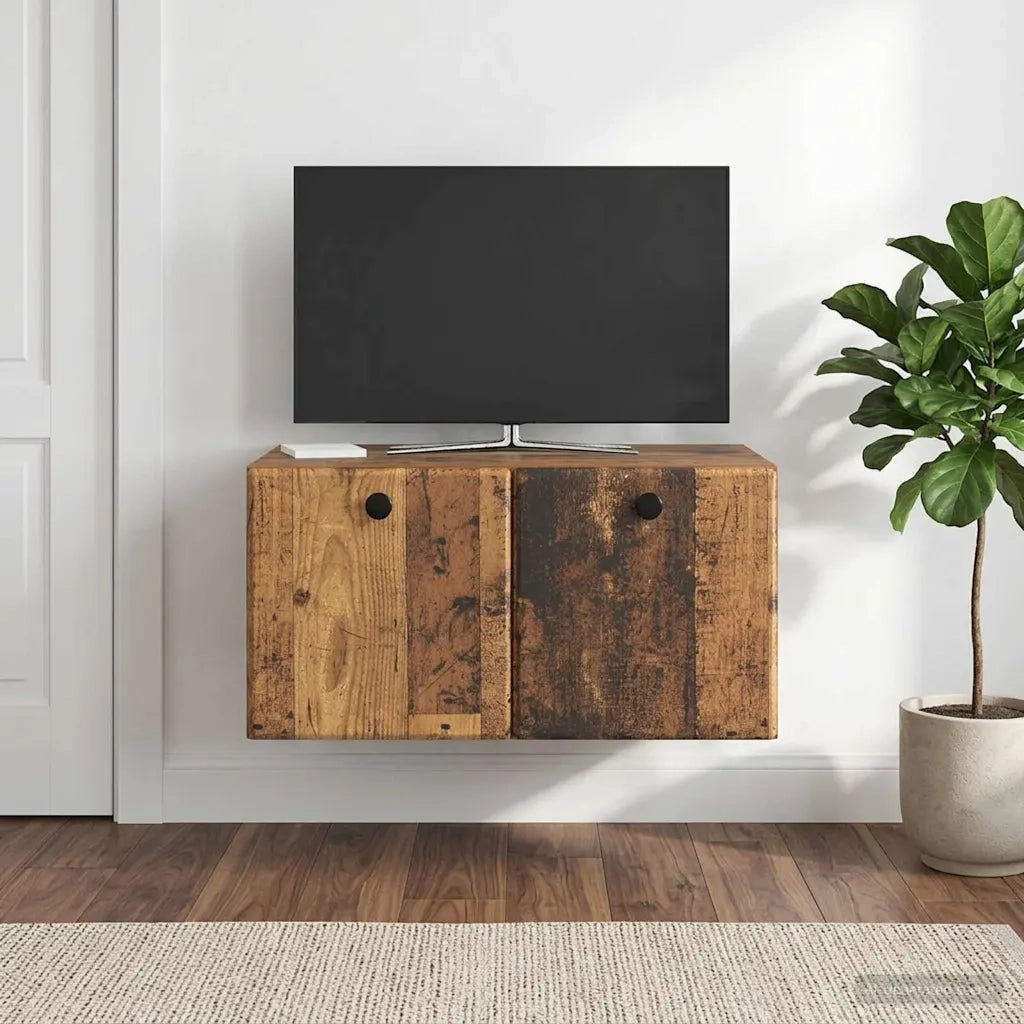Mobile Porta TV da Muro 59,5 x 41 x 30 cm Legno antico 899193