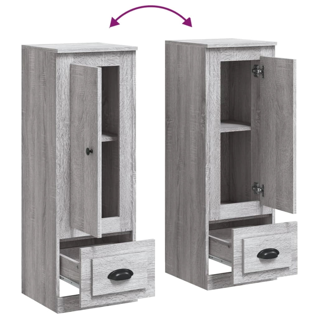 Buffet credenza cassettiera mobiletto mobile contenitore organizer cucina soggiorno salotto rovere Sonoma alto 36 x 35,5 x 103,5 cm legno ingegnerizzato grigio 02_0035354