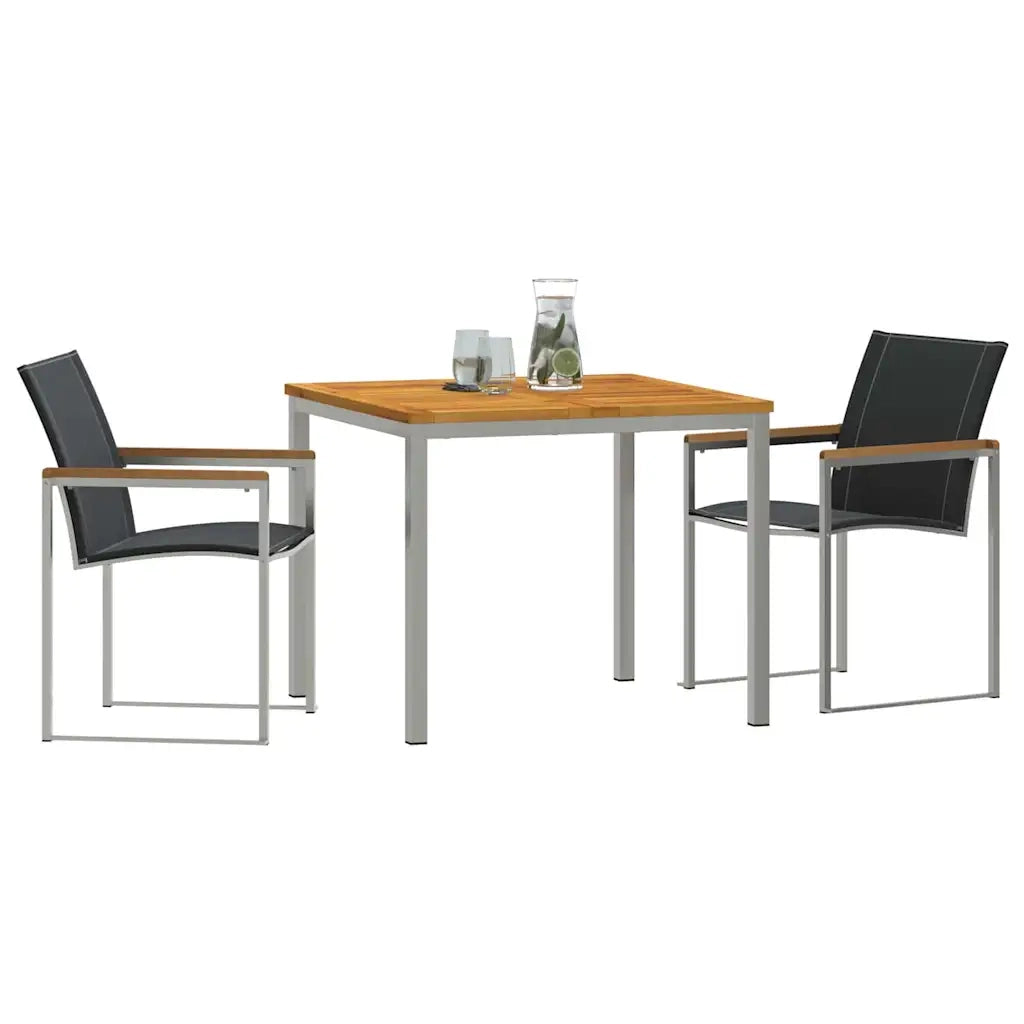 Set da Pranzo per Giardino 3 pcs Legno di Acacia Massello 3334813