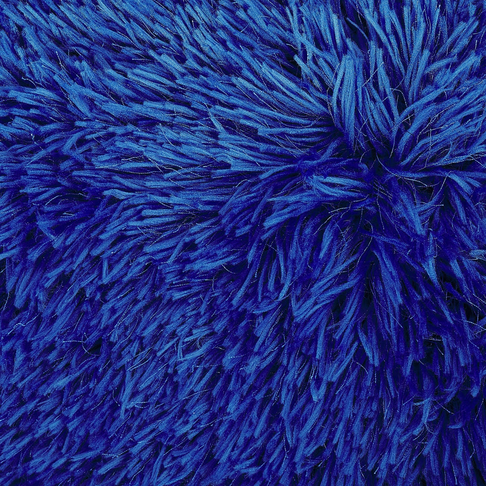 Tappeto Shaggy Tappeto a pelo lungo Solido Poliestere Blu Rettangolare 200 x 300 cm