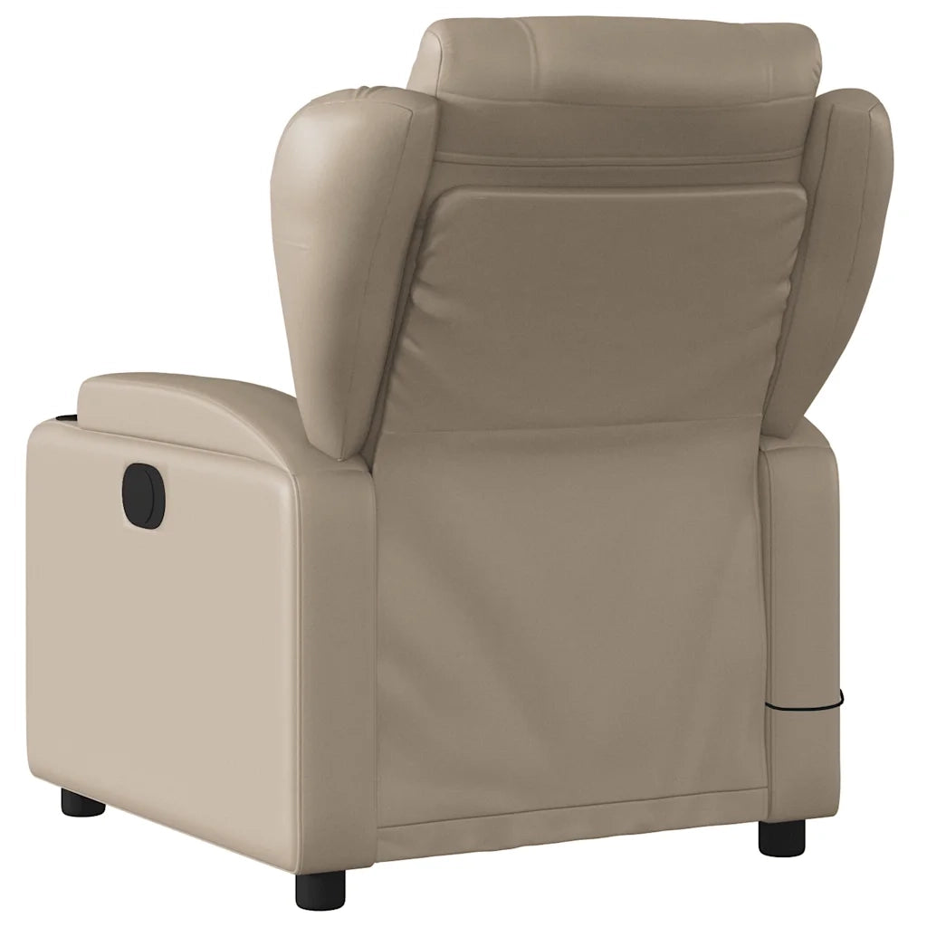 Poltrona Massaggiante Reclinabile cappuccino in Similpelle 372440