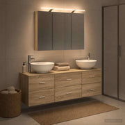 Set di mobili per il bagno 4 pz Rovere Sonoma 3406937