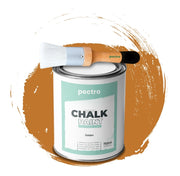 Chalk Paint Vernice a Gesso 750ml + Pennello Tondo in Legno Pack DORATO - Pittura per Mobili Senza Carteggiare