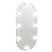 Specchio con Luci LED 80x40 cm Ovale in Vetro