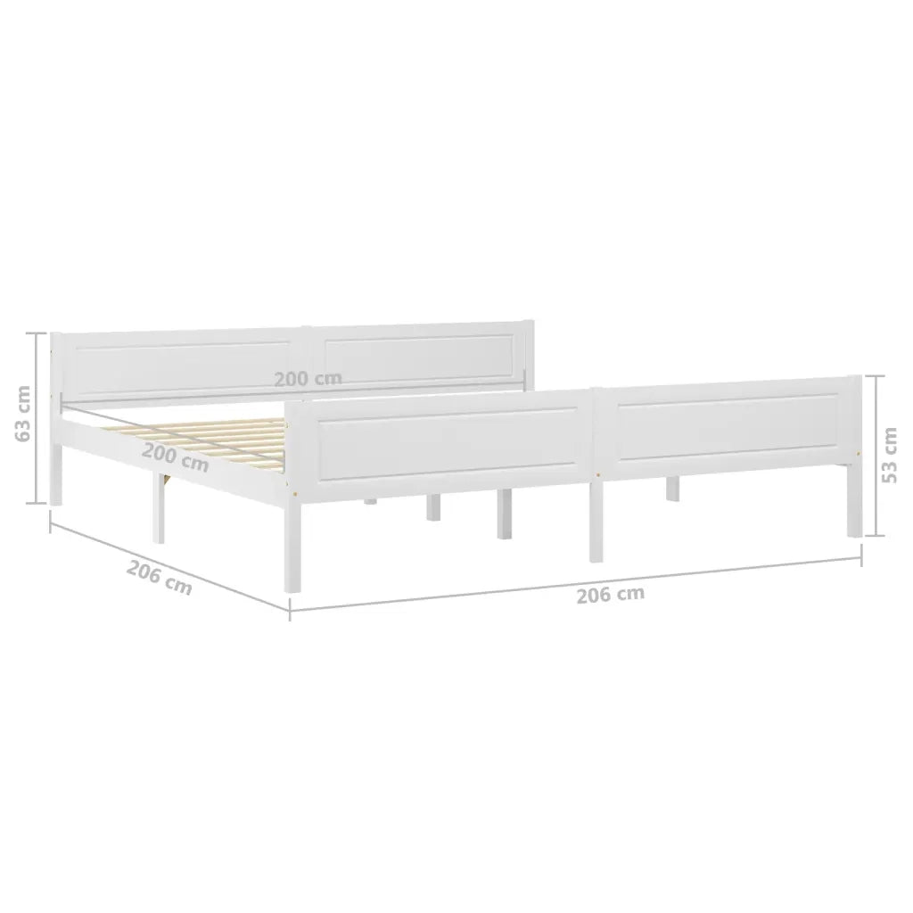Giroletto Bianco in Legno Massello di Pino 200x200 cm