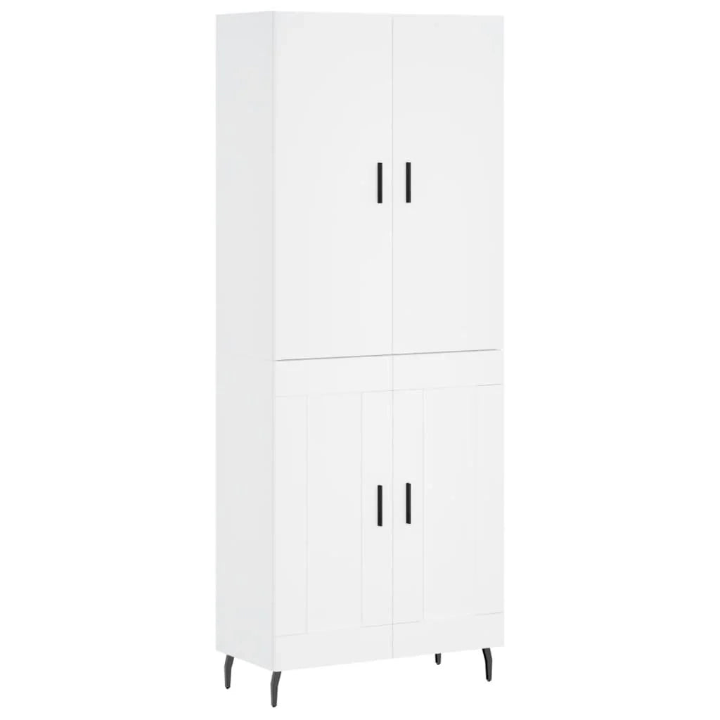 Buffet credenza cassettiera mobiletto mobile contenitore organizer cucina soggiorno salotto alto 69,5 x 34 x 180 cm legno ingegnerizzato bianco 02_0032656