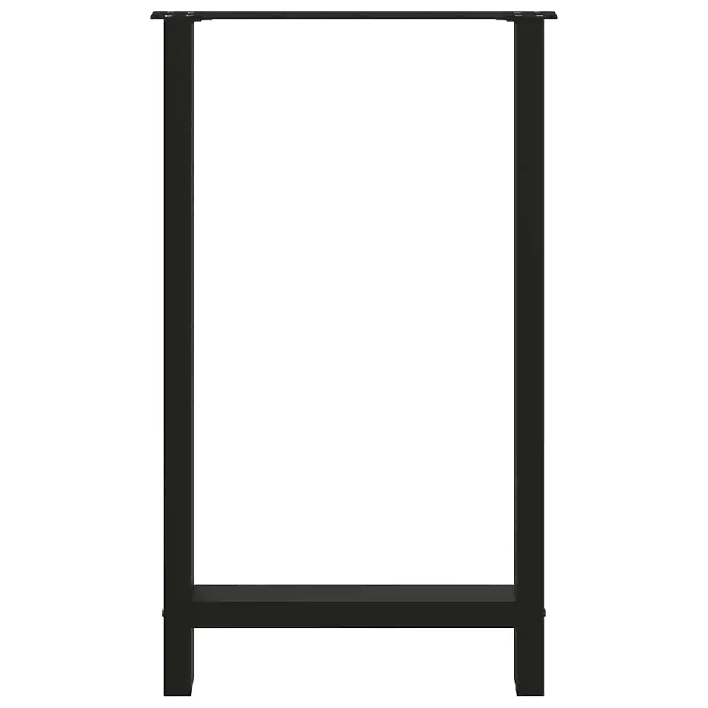 Gambe per tavolo da bar nere 2 pz 60x(100-101) cm in acciaio 4013344