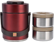 Lunchbox 1500ml a doppia camera - 2 strati - Acciaio inossidabile - Contenitore isolante per alimenti - Termico - Adatto per alimenti caldi/freddi