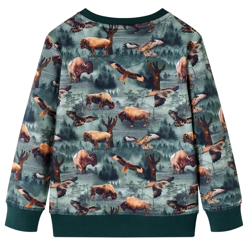 Felpa per Bambini Verde Scuro 128cod mxl 132407