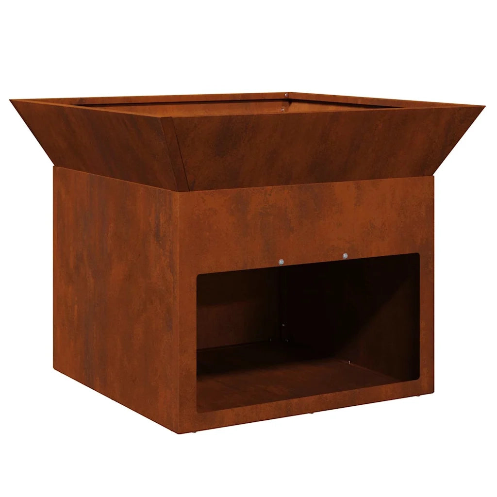 Focolare-Stufa-Camino Ruggine 50 x 50 x 40 cm acciaio corten 201746