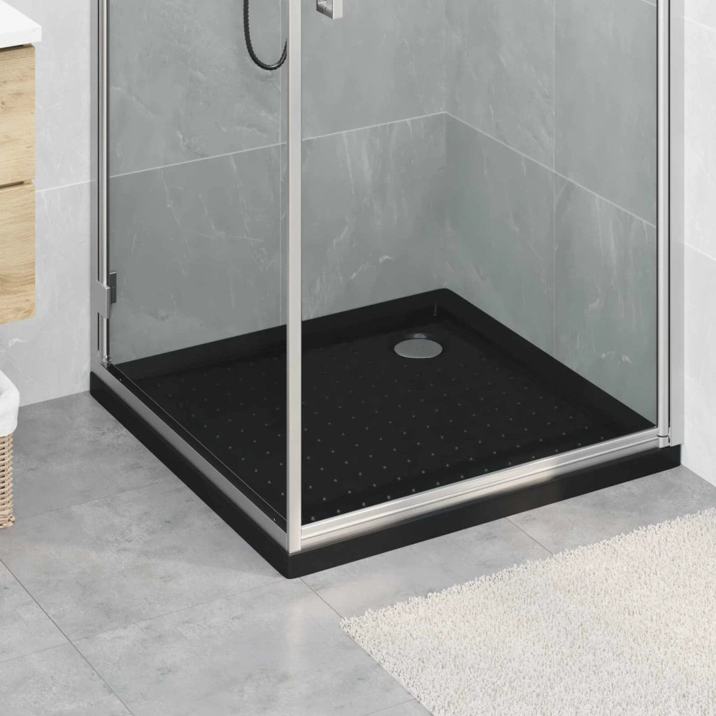 Vassoio base doccia con punti 80 x 80 x 4 cm ABS Nero 42033515
