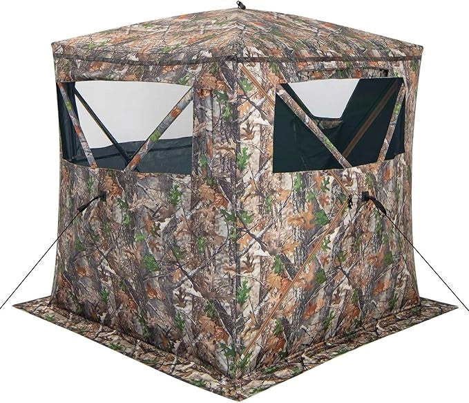 Tenda da Caccia Portatile a 270 Gradi Trasparente, Tenda a Caccia per 2-3 Persone con Finestre Scorrevoli Silenziose, Borsa per Trasporto