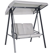 Altalena Giardino 2 Posti con Tetto Regolabile ¨C Zephmum ¨C Grigio 145x116x172 cm