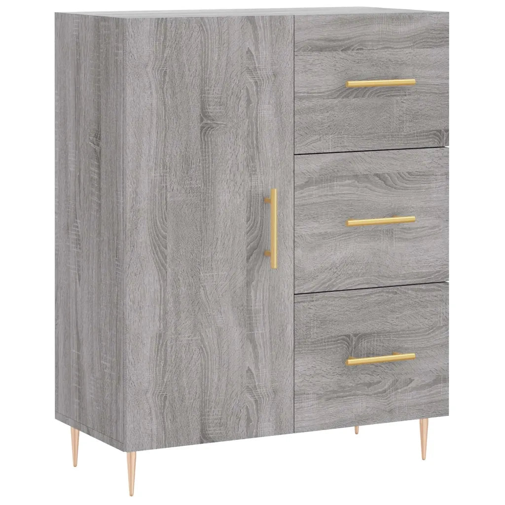 Credenza Grigio Sonoma 69,5x34x180 cm in Legno Multistrato 3195897