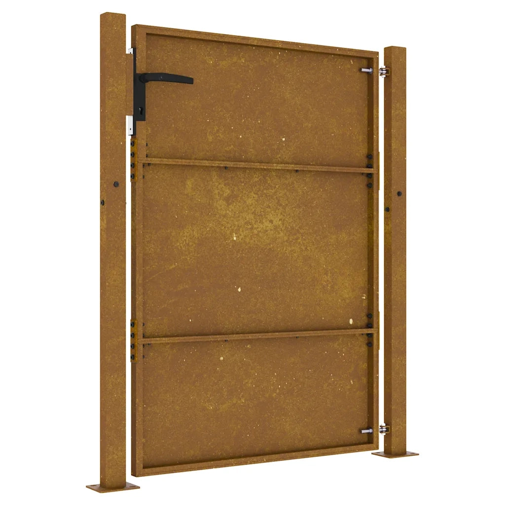 Cancello da giardino 100x125 cm in acciaio Corten 153264