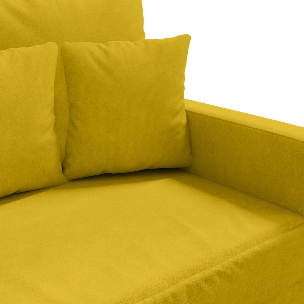 Poltrona-Divano Sedia Giallo 60 cm Velluto 465827