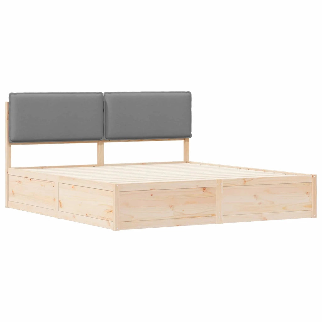 Letto con Testiera Rivestita Grigio chiaro 180 x 200 cm 3398109