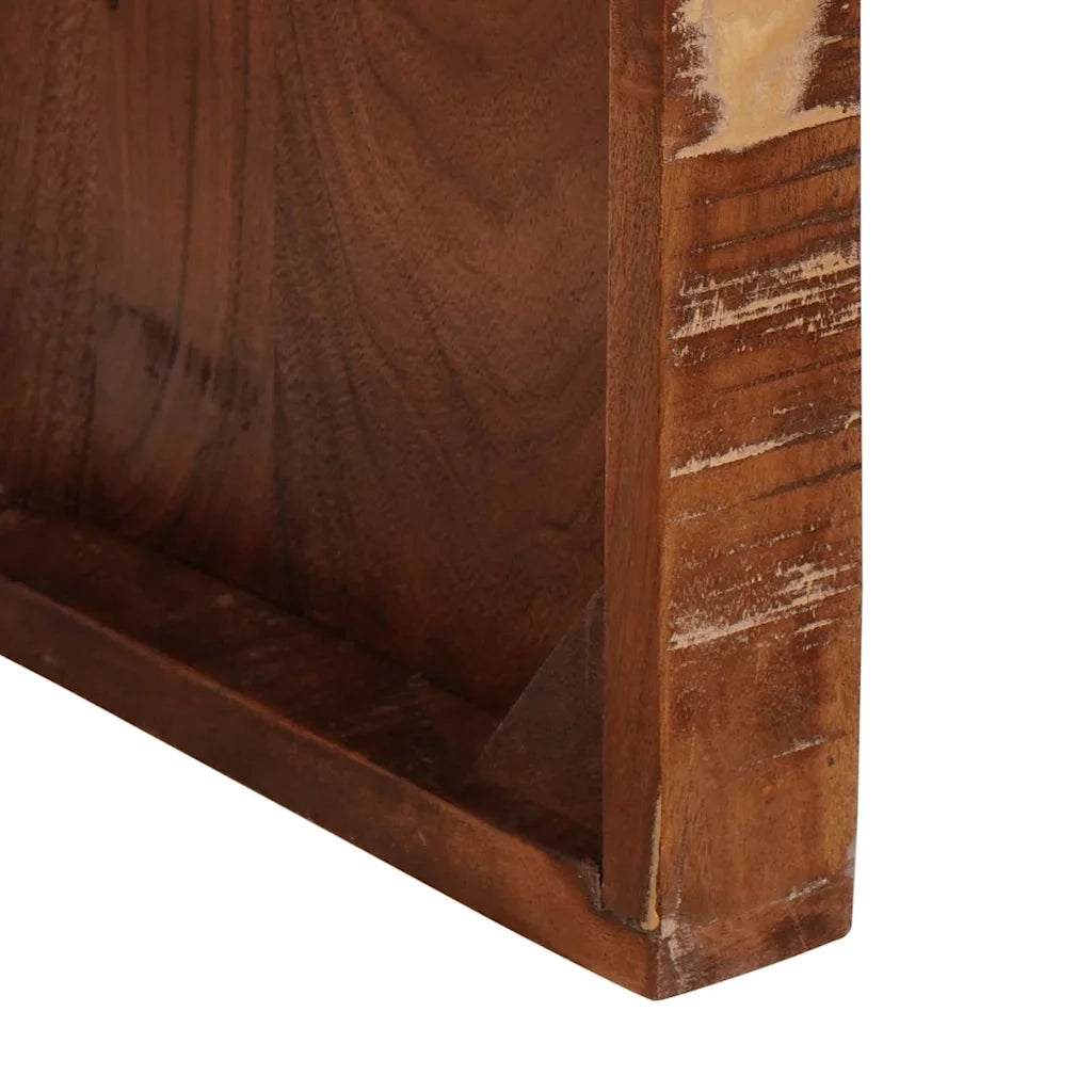 Tavolo Nesting 3 pcs Marrone Legno Recuperato Massello 4104562