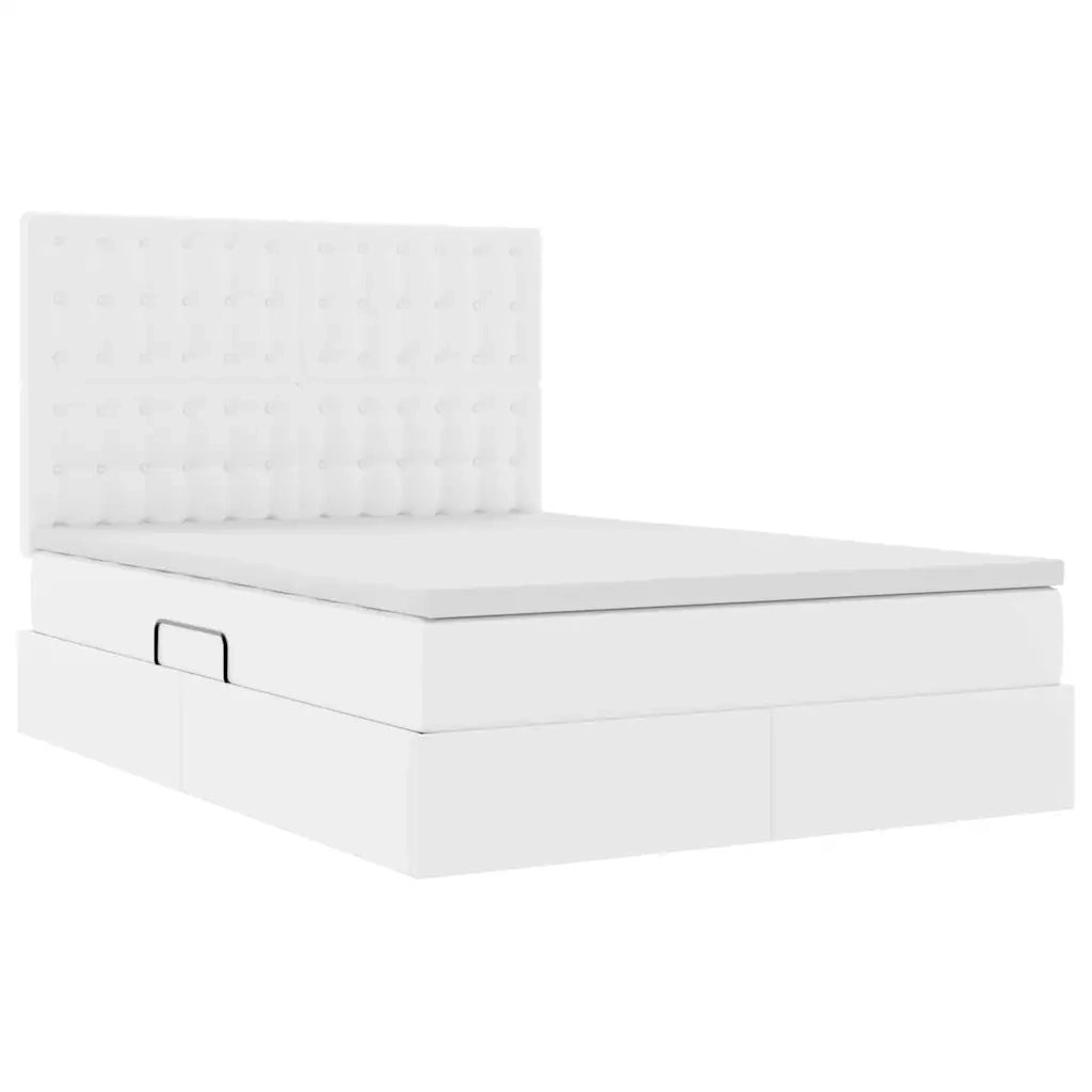 Letto con contenitore e LED con led Bianco Puro 140 x 190 cm 3372302
