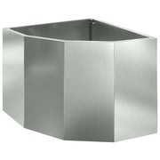 Fioriere | Cassetta per fiori | Vaso d'angolo Argento 45 x 45 x 35 cm Acciaio zincato