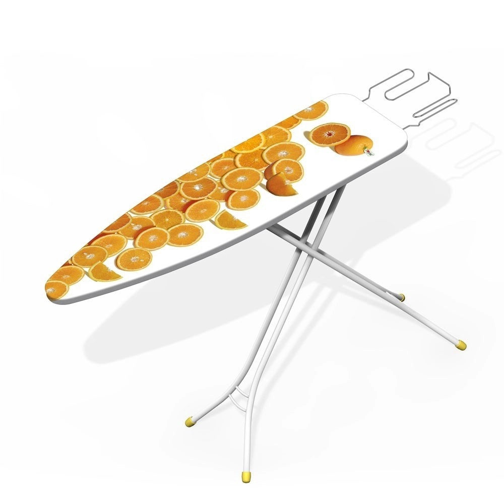 Trade Shop - Asse Da Stiro In Acciaio Regolabile 110x33 Cm Tavolo Compatto Con Piano Fantasie -