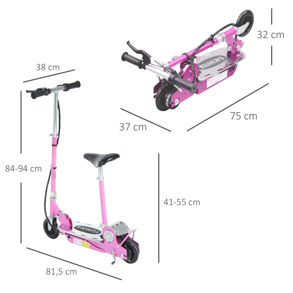 Trottinette elettrica pieghevole per bambini ¨C zephmum ¨C rosa