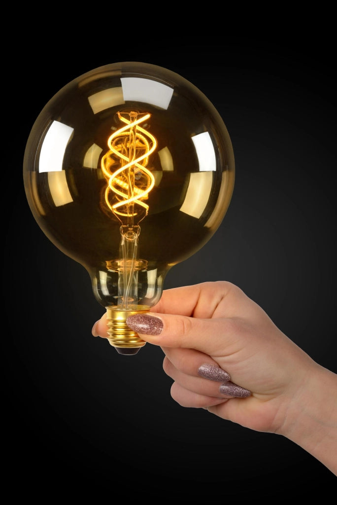 Lampadina LED filament ambra sfera E27 5W Lucide