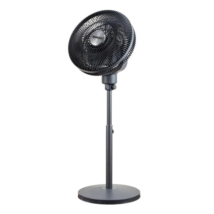 Ventilatore a piantana 40 cm con oscillazione 3D, 6 velocità, timer 7.5 ore, telecomando, funzione aromaterapia - SOGO