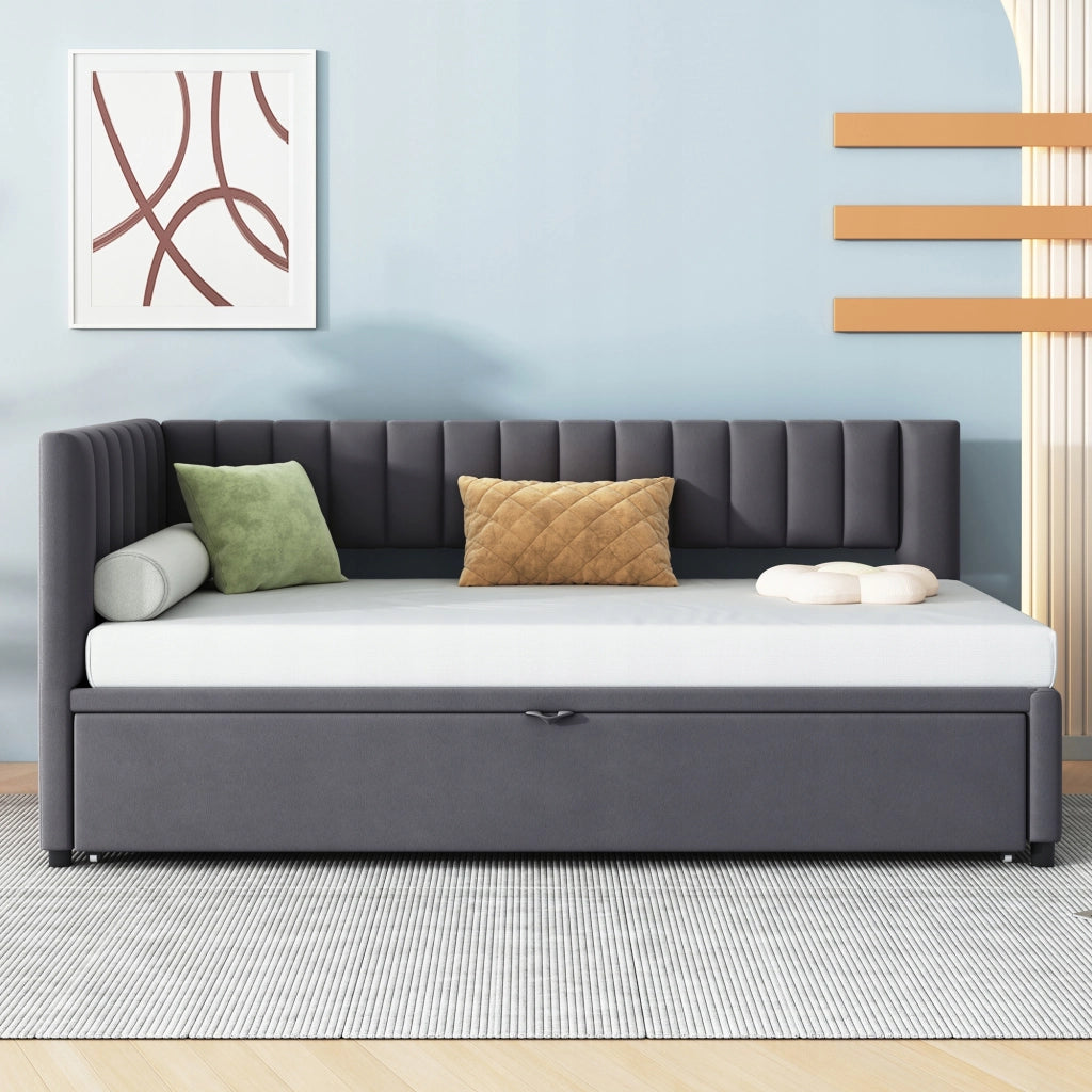 Divano letto angolare - Xylo - 90/180x200 - Grigio