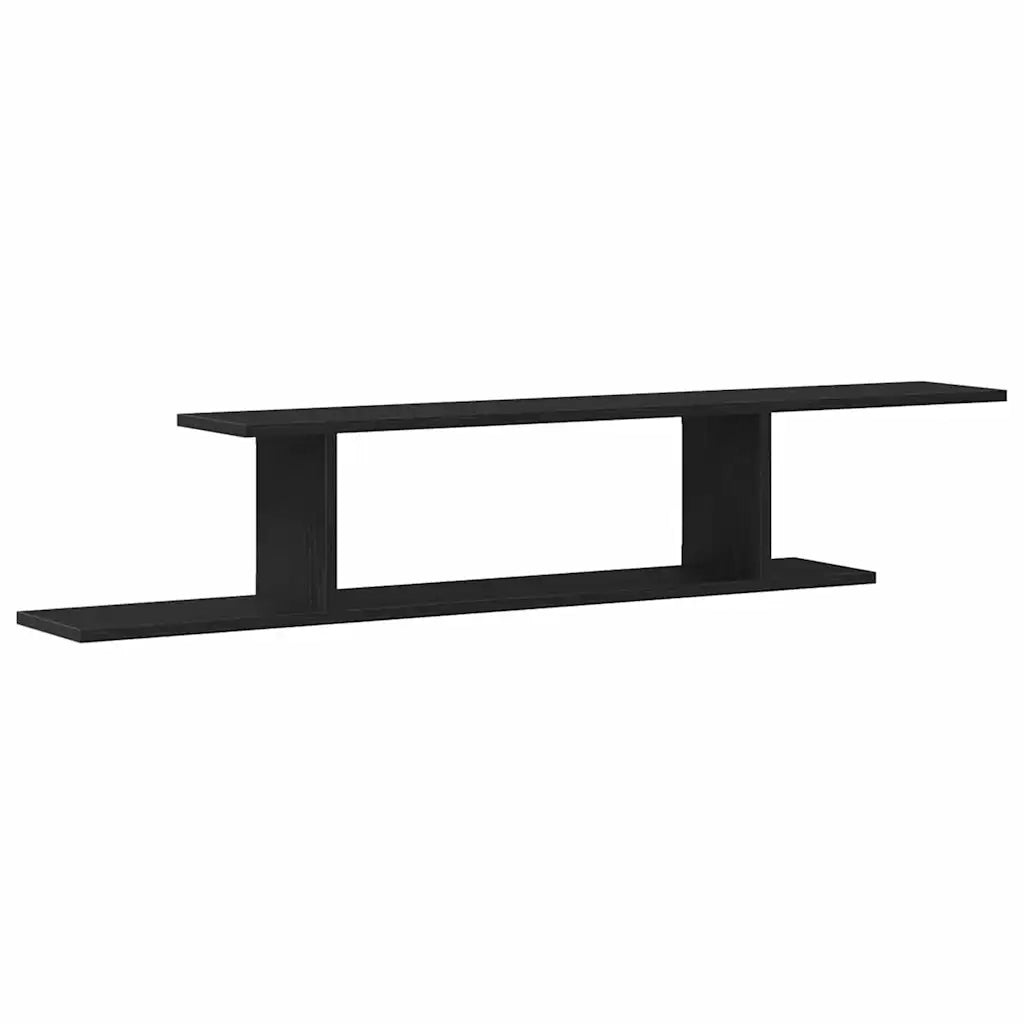 Mensola per TV da fissare a muro A parete Rovere Nero 862638