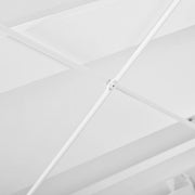 Scarpiera con 3 Ante a Ribalta e Specchio Rotondo; Struttura Verticale Salvaspazio; in MDF; 63×24×120 cm; Bianco