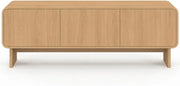 140 cm CAPUCINE Mobile TV a 3 ante dal design arrotondato in faggio