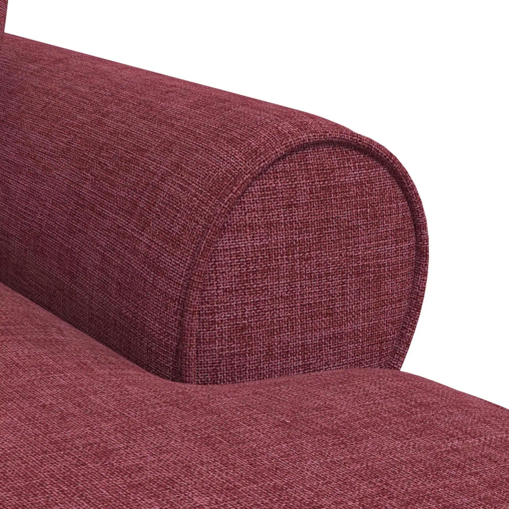 Chaise Longe con Gonna con cuscino 3 pz Rosso Vino Tessuto CFW9172798