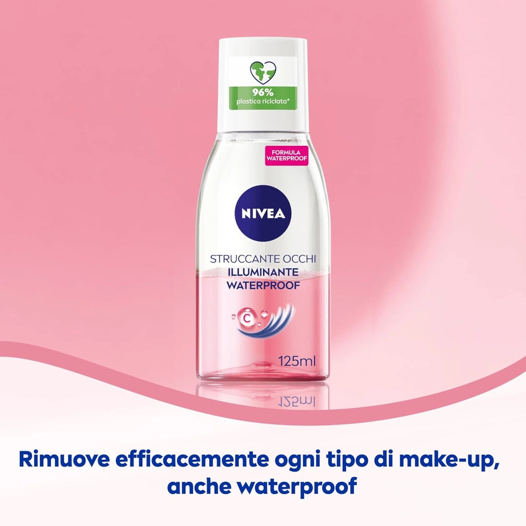 NIVEA STRUCCANTE OCCHI BIFASICO 125 ML ARRICCHITO CON VITAMINA C COLORE ROSA