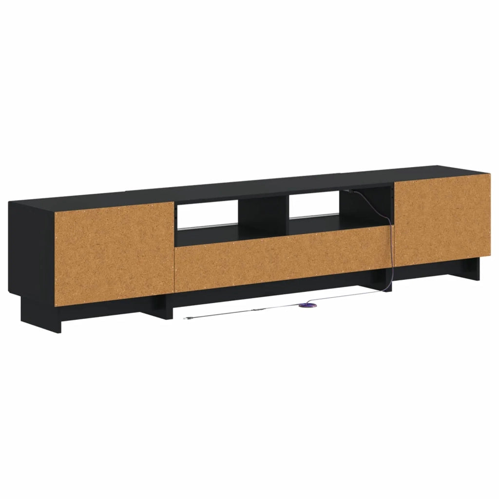 Mobile TV LED a 5 pezzi Nero Legno ingegnerizzato 3416414