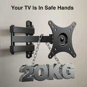 Supporto per Monitor TV Girevole-Rotativo-Scorrevole 10-32 Pollici Pieno e Curvo per TV fino a 20 kg VESA 100x100mm