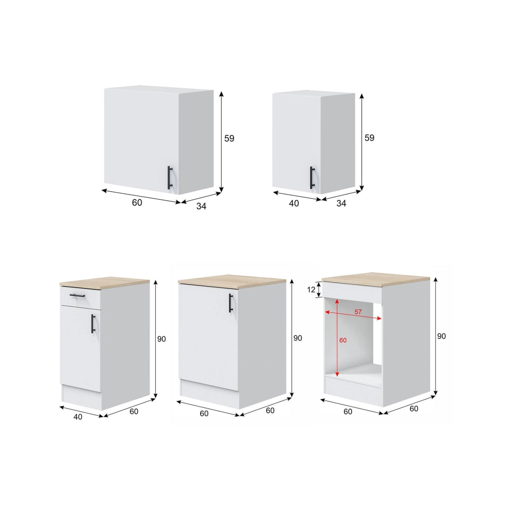 Cucinino Thymira, Cucina un Cassetto, Elettrodomestici non inclusi, Bianco