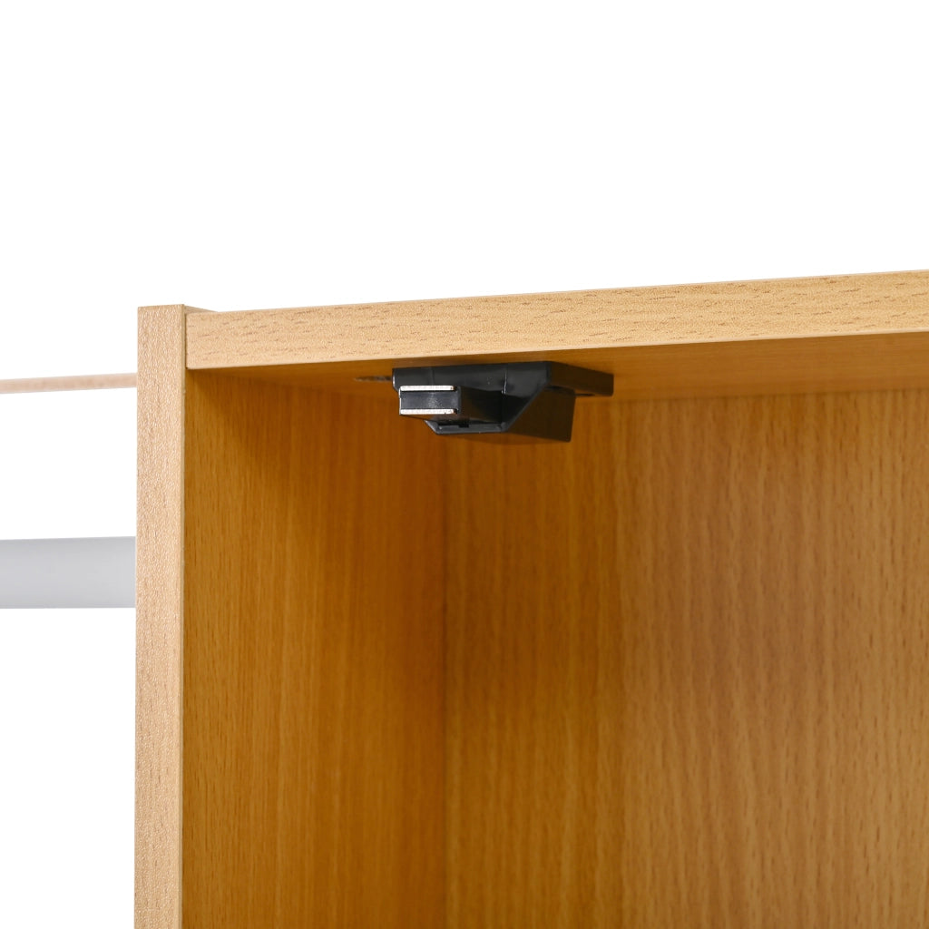 Toeletta con specchio LED; 3 cassetti e vano laterale - in MDF e truciolare - 133×40×136 cm - naturale