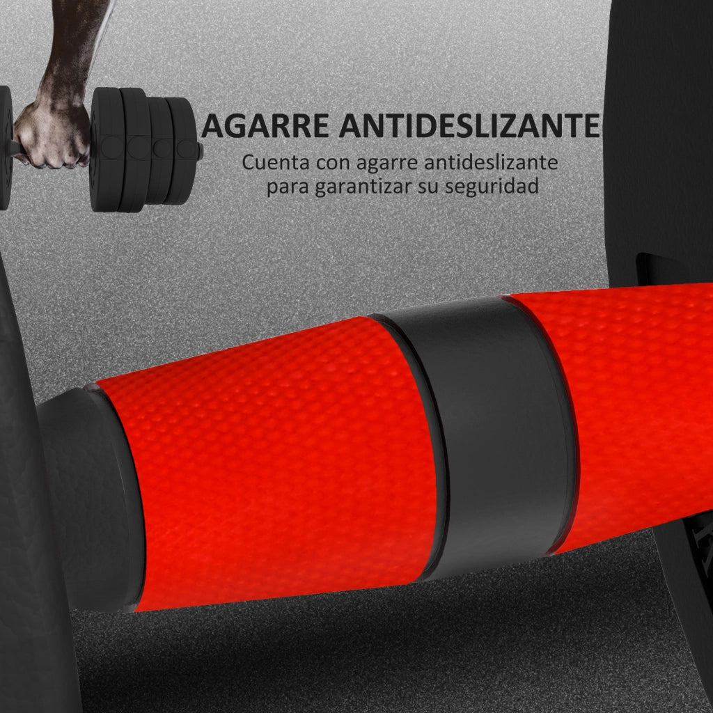 Set di manubri regolabili 30 kg 2 in 1 con barre di connessione e maniglie antiscivolo per palestra a casa ¨C Zephmum ¨C Nero
