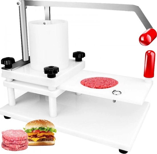 Hamburgermaker Industriale 9,6 kg 
Dimensioni: 545 x 300 x 413 mm 
Hamburger Druk 
Realizzato con Materiale di Sicurezza PE 
Equipaggiato con una Grande Lame con Altezza di 160 mm