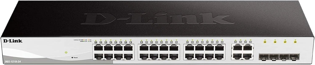 D-Link DGS-1210-28P/E Smart+ Switch Gestito, 28 Porte Gigabit, PoE - Solo cavo di alimentazione UE