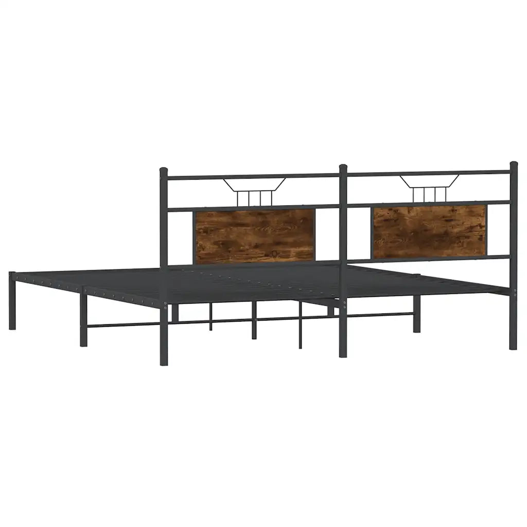 Giroletto senza Materasso Rovere Fumo 183x213 cm in Truciolato
