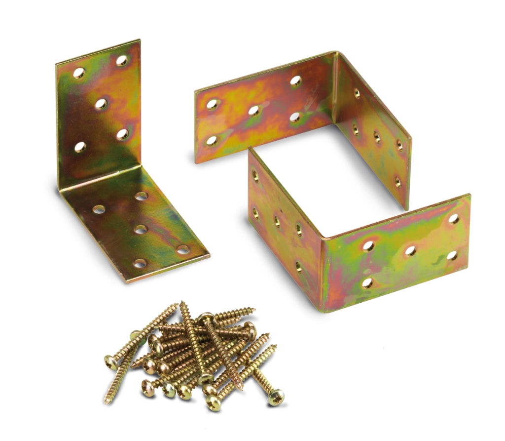 Confezione 3 Pz Kit 3 Angolari 70X70Mm Con Viti Per Fissaggio Cavaliere