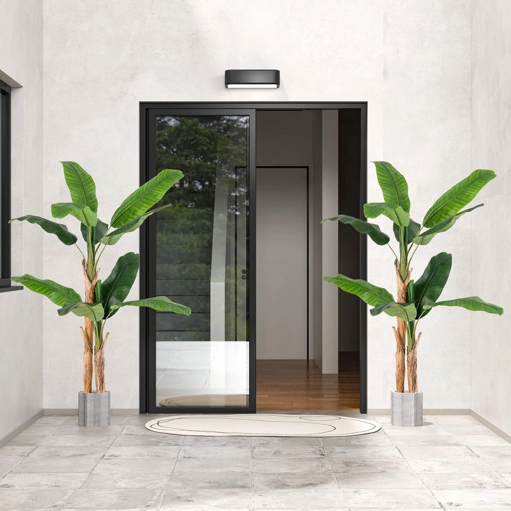Pianta Finta da Interno ed Esterno 160/165/195 cm, Banano Artificiale Alto con Foglie e Tronchi, Pianta Artificiale Grande in Vaso per Salotto, Ingresso e Ufficio (165 cm)
