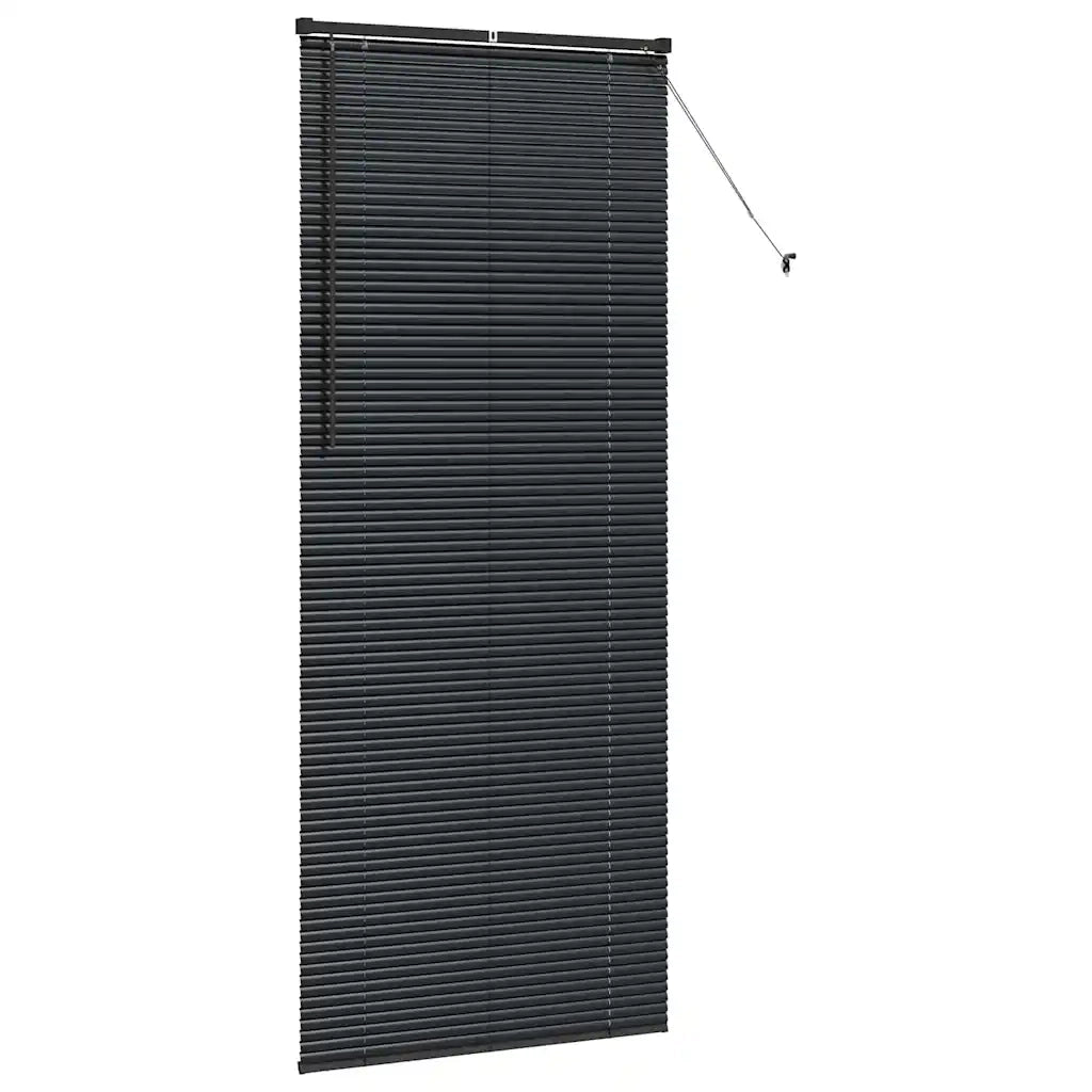 vidaXL Tenda per Finestra con tende Nero Alluminio