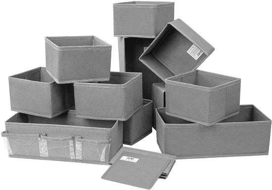 Organizzatore di carrello Opzionabile per capi intimi, organizzatore di carrello per bambini, 12 pezzi, beige (M)