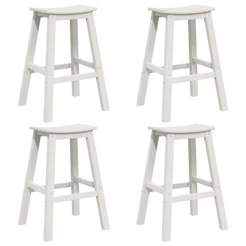 Set Bar da Giardino 4 pz | Set Salotto da Giardino Bianco HDPE