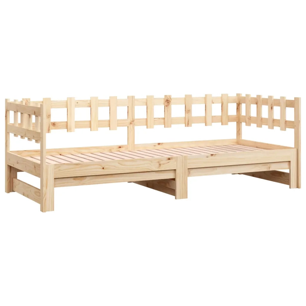 Dormeuse Estraibile 2x(80x200) cm in Legno Massello di Pino 820766