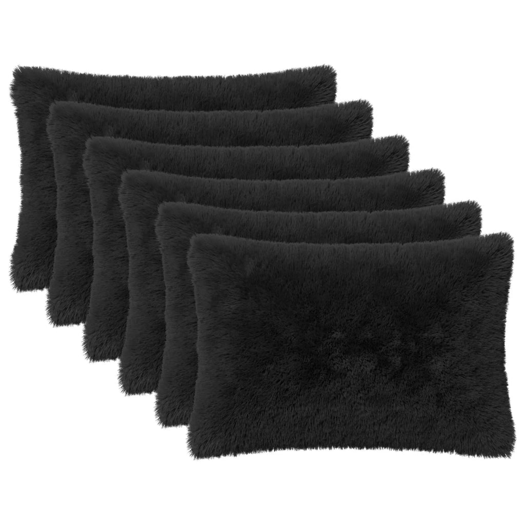 Cuscino con cuscino HEERLEN 2 pz Nero Fleece PV 924033