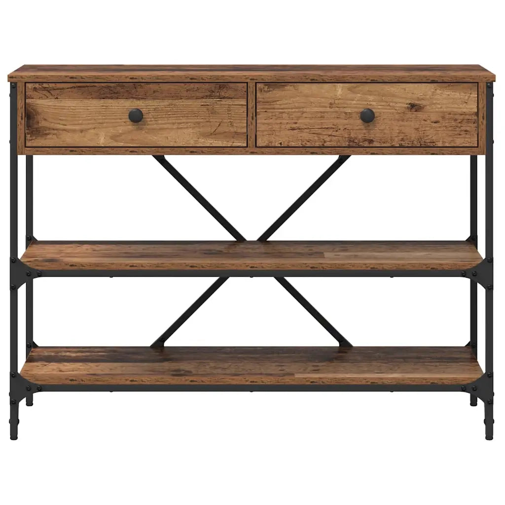 Tavolo consolle con cassetto Marrone 100 x 34,5 x 75 cm legno 871304